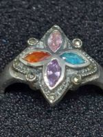 Ring Silber 925 mit 4 farbigen Steinen Nordrhein-Westfalen - Kerken Vorschau