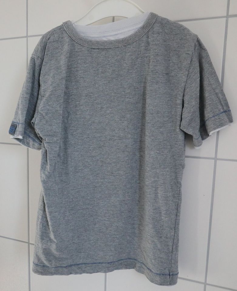 Marc O'Polo T-Shirt hellgrau Henley-Shirt Knopfleiste 116 122 in Potsdam