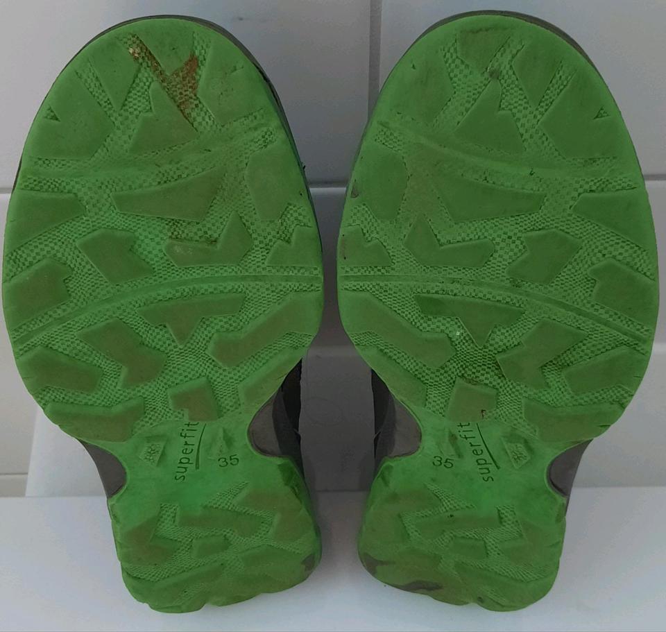 Superfit Schuhe knöchelhoch Gr. 35 Gore-Tex blau-grün Junge in Rudersberg