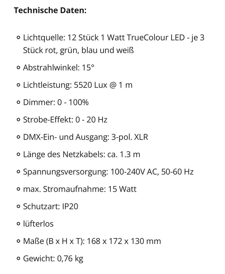 Thoman LED Pot 12 mal 1W (2 Stück ) in Eisenach