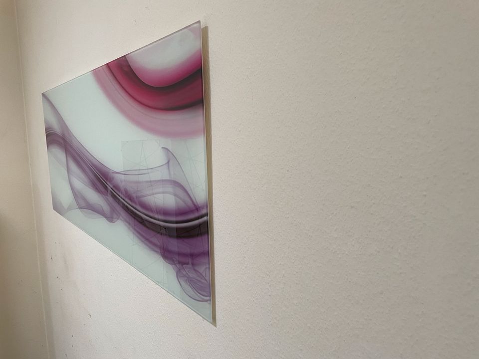 Glasbild High Pink Wave 125x50 in Hamburg