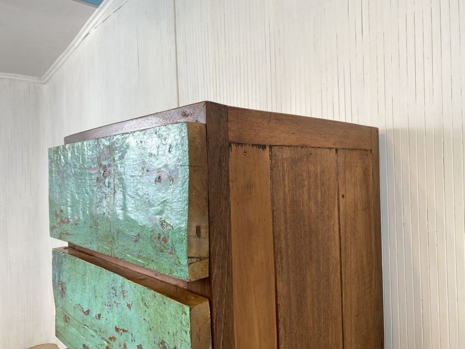 Boatwood by WMK # Hochwertige Schubladenkommode aus altem Bootsholz, ein handgefertigtes Unikat aus massivem Teakholz # Schrank Kommode Wäschekommode Board Flurkommode Teak Upcycling in Berlin