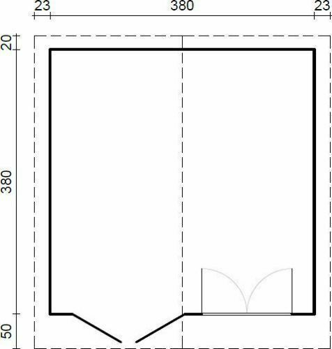 ABHOLBEREIT 34 mm Gartenhaus 400x400 cm + FUSSBODEN Gerätehaus Holzhaus Blockhaus Blockhütte Holzhütte Holz Neu Hütte Schuppen 3010212 in Hahn am See