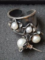 Silber Perlen Schmuckset, Ring und Ohrringe Baden-Württemberg - Hügelsheim Vorschau