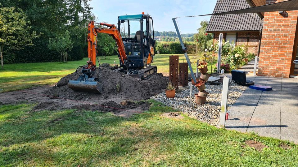 Erdarbeiten Minibagger Kanalbau Leitungverlegen Zisternen in Georgsmarienhütte