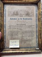 Antiker Bilderrahmen mit Urkunde andenken an Konfirmation 1862 Rheinland-Pfalz - Ludwigshafen Vorschau