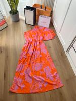 Kleid aus Italien L orange pink rosa Sommer Maxi lang one shoulde Bayern - Aichach Vorschau