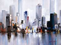 New York Manhattan Skyline im Winter II k98549 90x120cm Ölbild Berlin - Treptow Vorschau