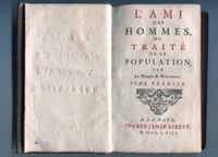 L' Ami des Hommes. Traite de la Population. Mirabeau, Haag 1758 Niedersachsen - Göttingen Vorschau
