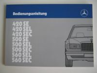 Mercedes Bedienungsanleitung C/W126 420/500/560 SEC/SEL ECE 85-87 Baden-Württemberg - Baden-Baden Vorschau