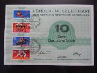 4 Förderungszertifikate zu 10DM deutsche Sporthilfe Briefmarken Nordrhein-Westfalen - Warendorf Vorschau