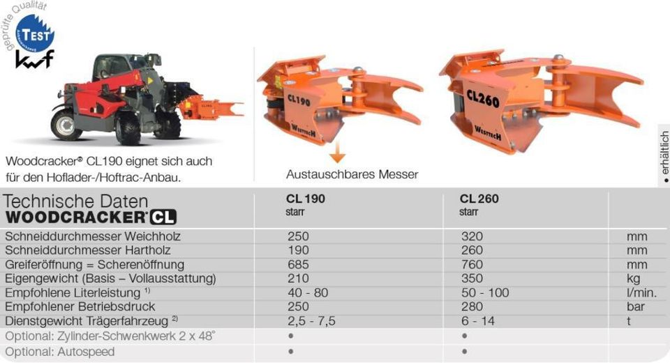 Fällgreifer WESTTECH CL260 *NEU* bis 32 cm ❗BRUTTO PREIS❗ in Teterow