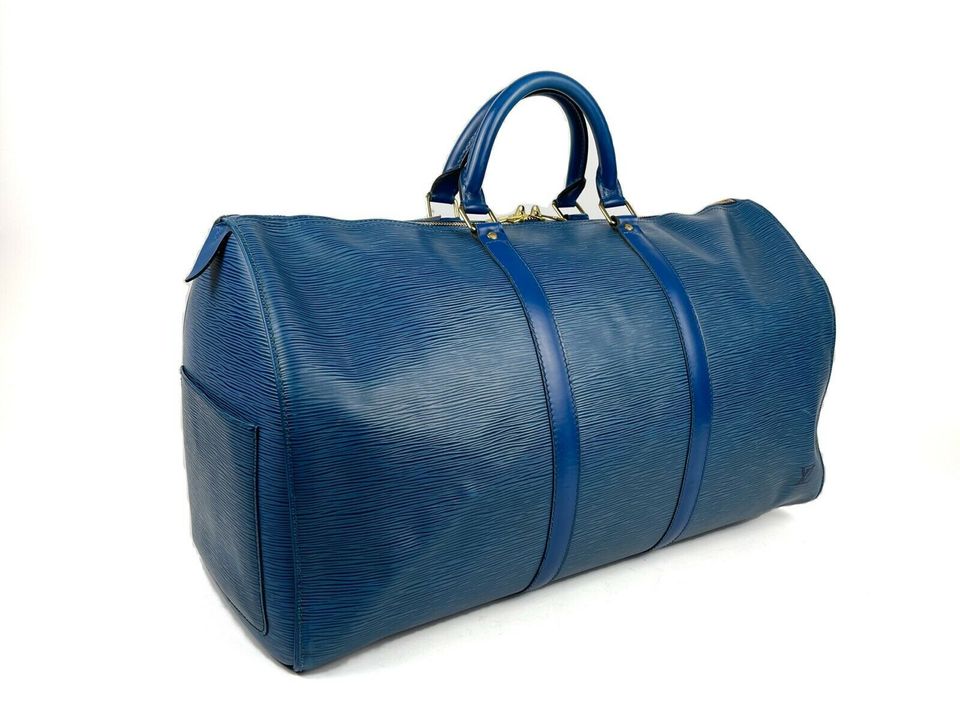 LOUIS VUITTON Reisetasche KEEPALL 50 EPI TOLEDO Bleu Blau Tasche in Hamburg