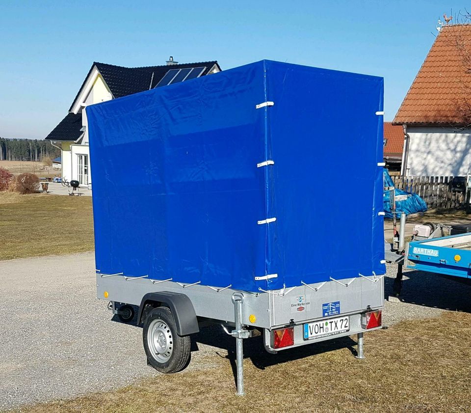 Vermiete 750 kg Anhänger Hänger Hochplane Umzug Transport Möbel in Moosbach b. Vohenstrauß