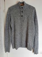 H&M Strickpullover Winterpullover Knöpfe grau meliert Baumwolle Hessen - Birstein Vorschau