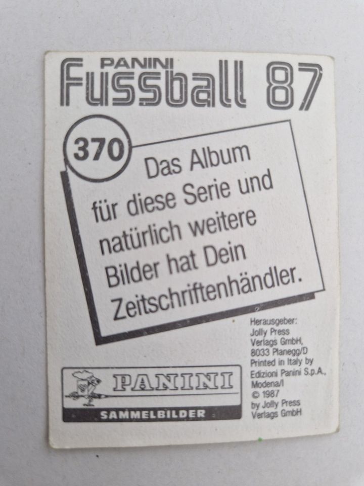 Panini - WM 86 - Karikatur der Vizeweltmeister - Norbert Eder in Tübingen