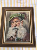 Hidding Portrait Alter Mann mit Hut und Pfeife Gemälde Bayern - Schöllkrippen Vorschau