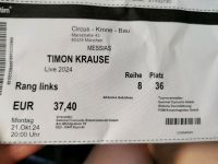 2 Karten Timon Krause live 21.10.24 MUC Bayern - Greding Vorschau