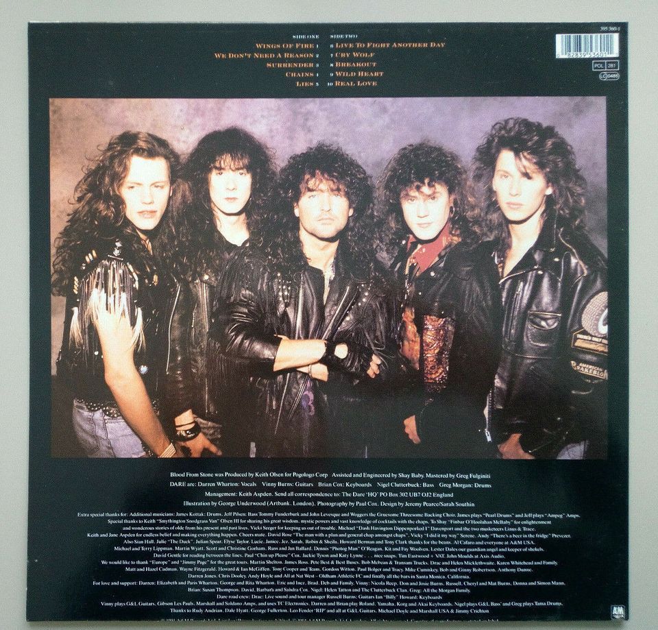 LP - DARE  -  BLOOD FROM STONE - 1.NL-PRESSUNG 1991 - hard rock in Stuttgart