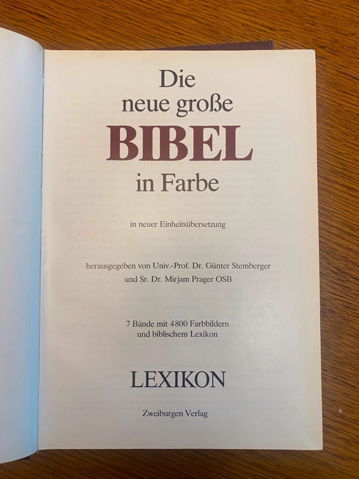Die neue große Bibel in Farbe 7 Bände plus Lexikon in Nordrach