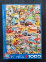 Puzzle 1000 Teile (Smart Cut) - Vintage Travel Collage Bayern - Augsburg Vorschau