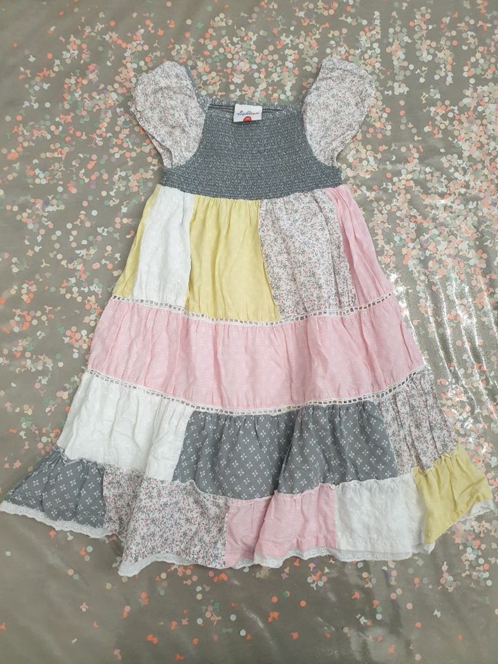 Patchwork Kleid Topolino Rosa/Gelb/Weiß/Blumen Gr. 122 wNEU in Berlin