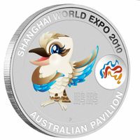 1 Dollar SILBER 2010 Kookaburra Mascot Shanghai World Expo 1 Oz Brandenburg - Werder (Havel) Vorschau