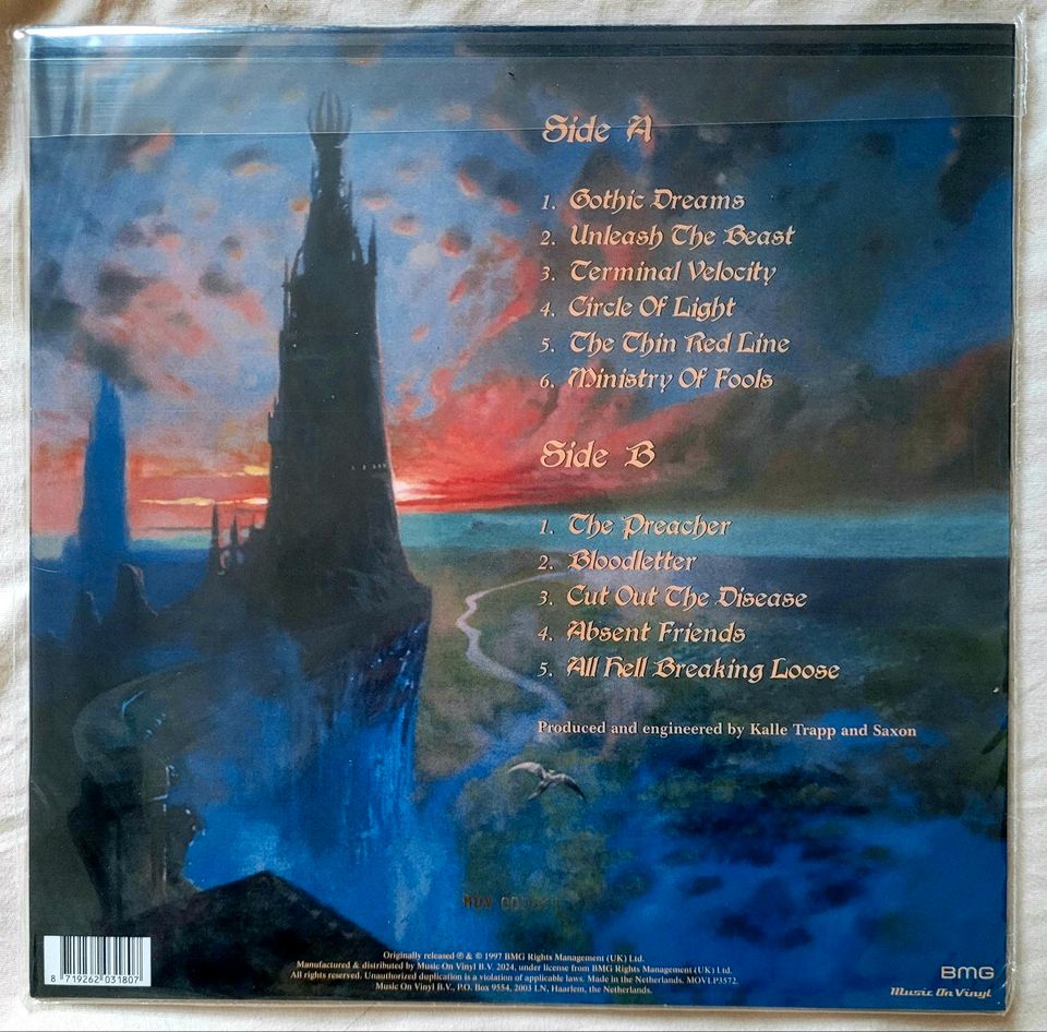 Saxon - Unleash The Beast Limited Numbered Gold Vinyl LP Platte in Bremen
