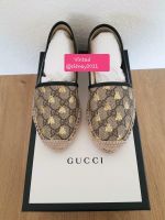 Gucci Espadrilles Gr. 34,5 (35) Canvas beige gold schwarz Dresden - Blasewitz Vorschau