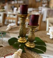 Kerzenständer gold orientalisch Shabby Deko Hochzeit Weihnachten Bayern - Heinrichsthal Vorschau