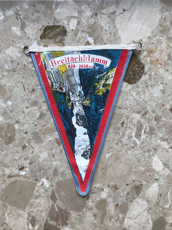 Oberstdorf Breitachklamm Wimpel Allgäu Oldtimer Deko Tankstelle in Duisburg