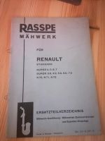 Rasspe Mähwerk Ersatzteilliste Renault Hessen - Homberg Vorschau