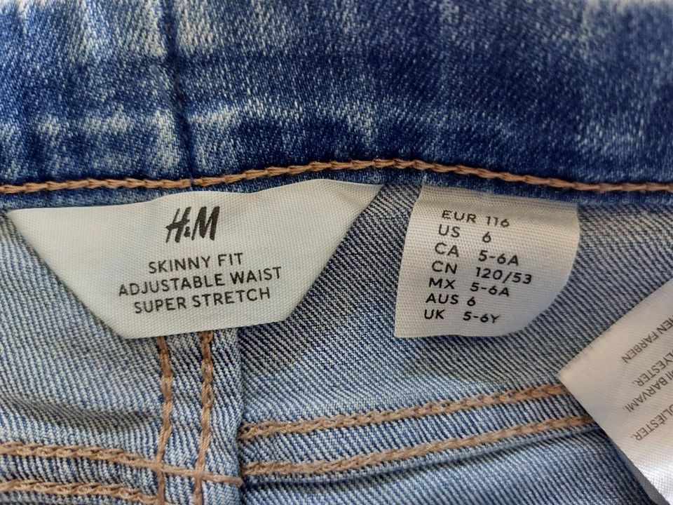 H&M - Jeans - Gr. 116 - Mädchen - Skinny Fit - Blau in Göttingen