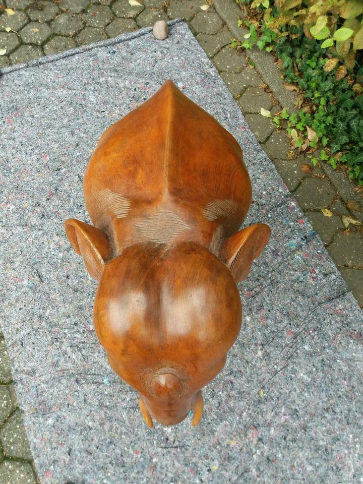 #Großer Elefant (H 74 cm) aus Holz, massiv in Waldbreitbach