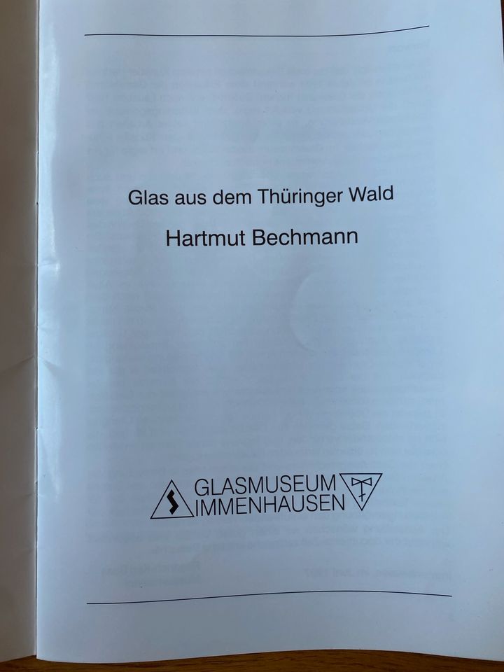 Glas Vase Schale Design Hartmut Bechmann Thüringen in Friedrichsdorf