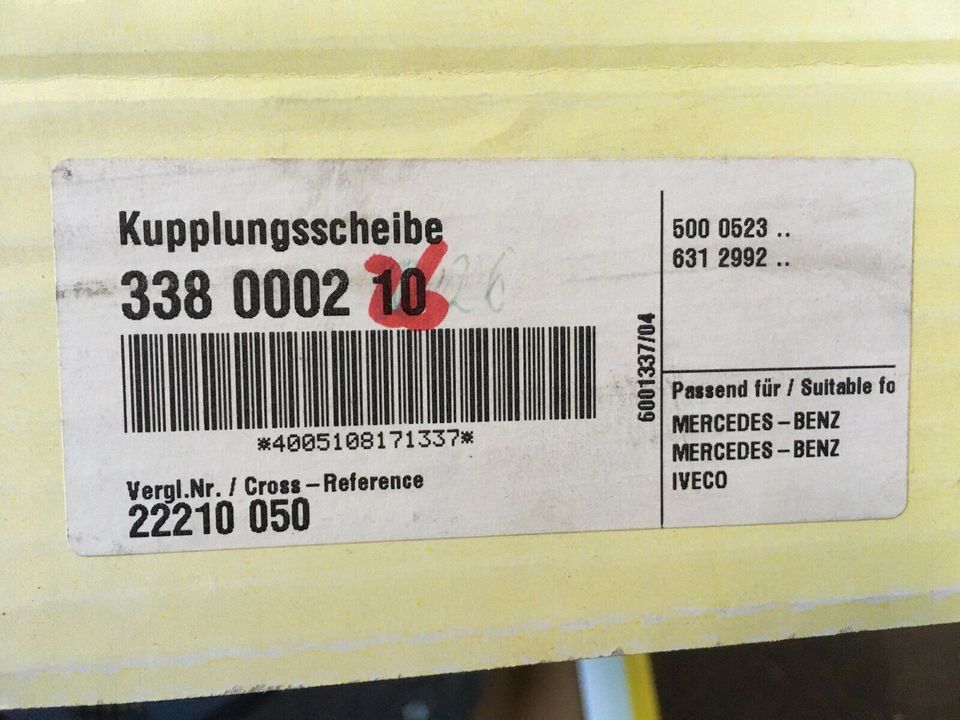 Kupplung Kupplungsscheibe Sachs LUK 338000226 1861219157 in Bünde