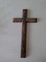 Antik Kreuz Holzkreuz sakral Heiligenfigur uralt Verzierung shabb Düsseldorf - Flingern Nord Vorschau