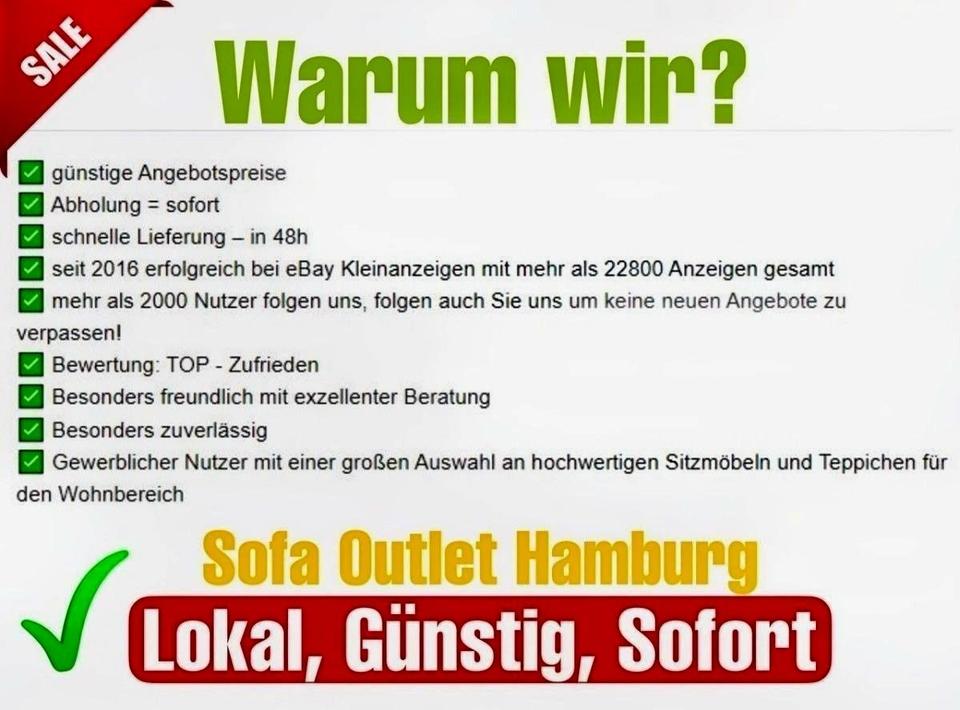 Hamburgs Sofa Outlet ✅ Wohnlandschaft 330 cm  Bett✅ Neu & Sofort in Hamburg
