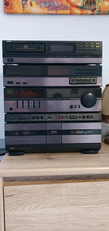 wunderschöne AIWA Anlage CX-77 + DX-M77 + SX-77 + RC-T77A in Hohe Börde