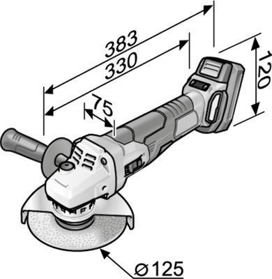 FLEX Akku-Winkelschleifer mit variabler Drehzahl und Bremse 18,0V in Hilden