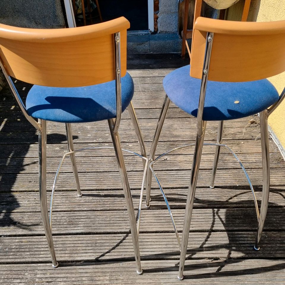 Verkaufe  2 Barhocker  Edelstahll   Stühle in Mommenheim