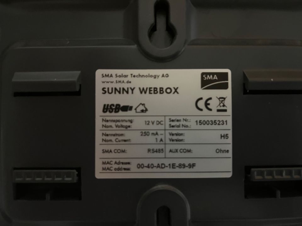 gebr. Wechselrichter-SMA Sunny Boy SB5000TL-20 mit Webbox in Pirna