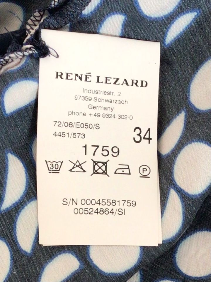 Sommer- Kleid - René Lezard- blau- weiß - Größe 34-36 in München