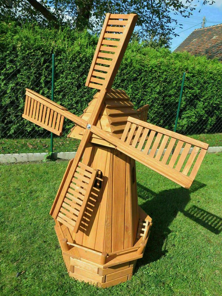 Windmühle Achteck 148 cm hoch, Neu,Kiefernholz, incl. Versand in Wimmelburg