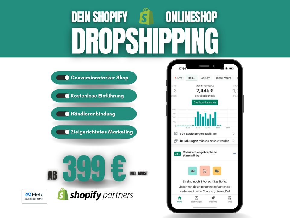 Ihr Shopify Onlineshop | Dropshipping | E-Commerce | Marketing | ADS in Würzburg