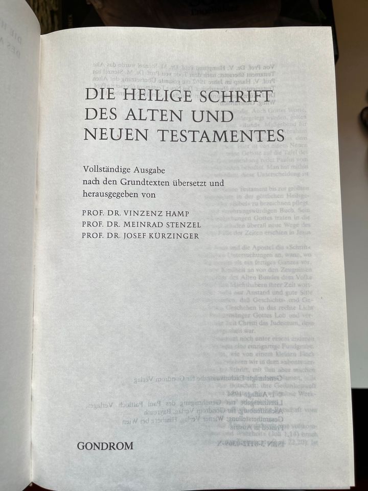 Die heilige Schrift Gondrom Erstausgabe 1984 in Haßloch