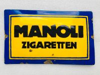 ‼️ EMAILSCHILD Manoli Zigaretten Emailleschild um 1910 Saarland - Schiffweiler Vorschau