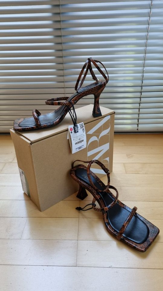 *ZARA* Echt Leder Riemchen Sandalen Braun 39 NP69,95€ NEU! in Ingolstadt