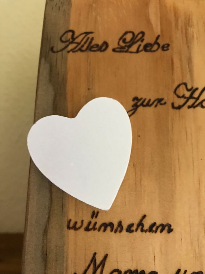Geschenkkarte zu Hochzeit aus Holzbrand Malerei in Hude (Oldenburg)