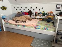 Kinderbett 1,60 x 80 weiß grau mit Bettkasten Nordrhein-Westfalen - Schwalmtal Vorschau